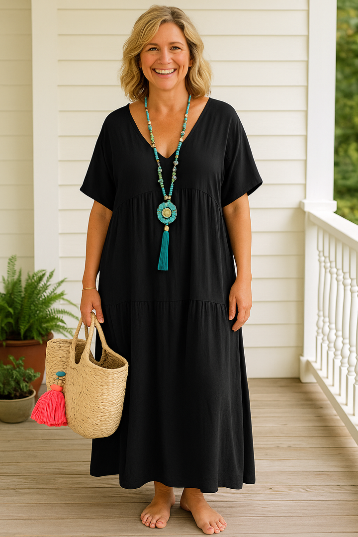 ELARINE | AIRFLOW MIDI DRESS EFFORTLESS GRACE EVERYDAY COMFORT
