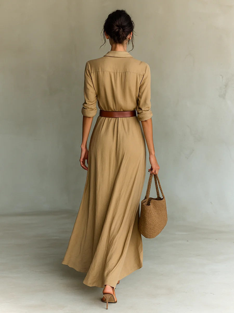 THAMES™ LAPEL MAXI DRESS