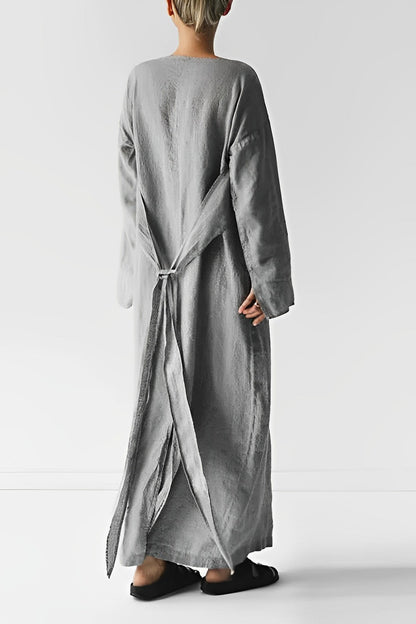Naomi | Women's Elegant Linen Wrap Dress