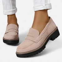 Victoria | Women's Suede Platform Loafer with Low Heel