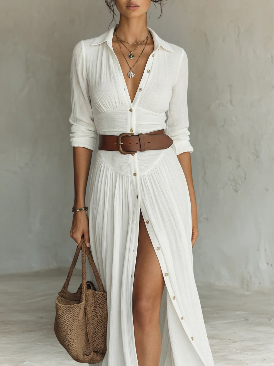 Liv | Women's Boho Buttoned Maxi Dress