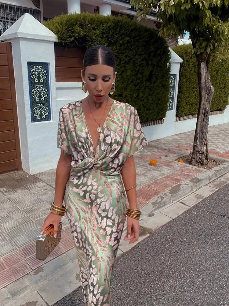 Carmen | Women's Summer Wrap Midi Dress