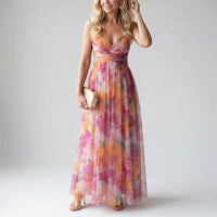 Lily | Women's  Evening Watercolor Long Maxi Dress