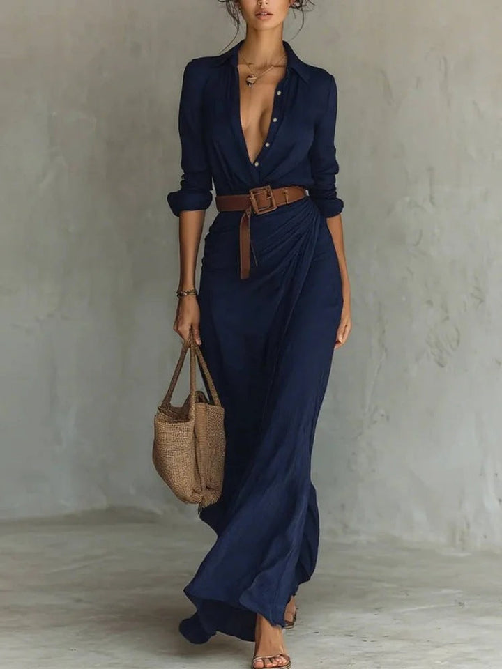 THAMES™ LAPEL MAXI DRESS