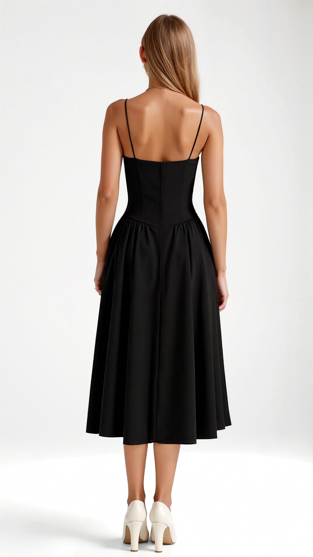 Madison | Women's Elegant A-Line Corset Midi Dress