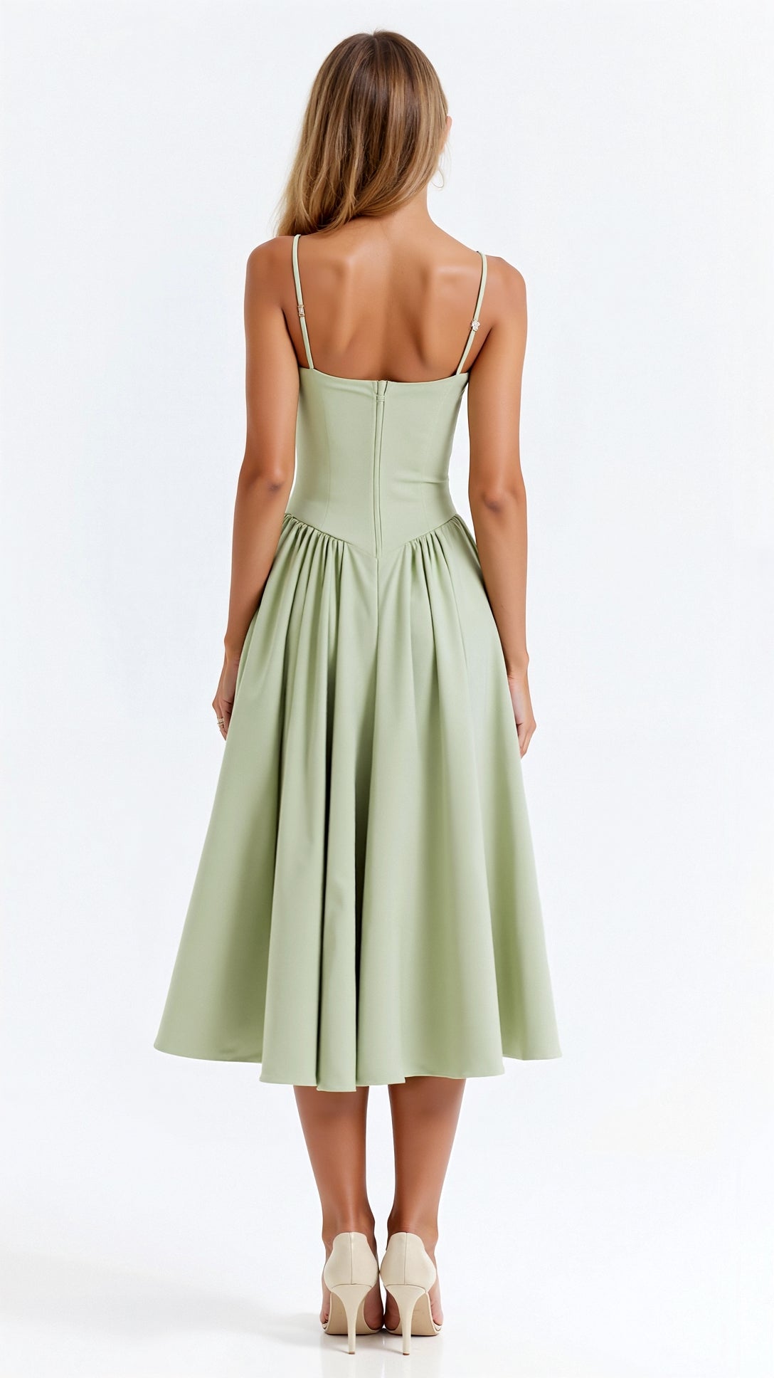 Madison | Women's Elegant A-Line Corset Midi Dress