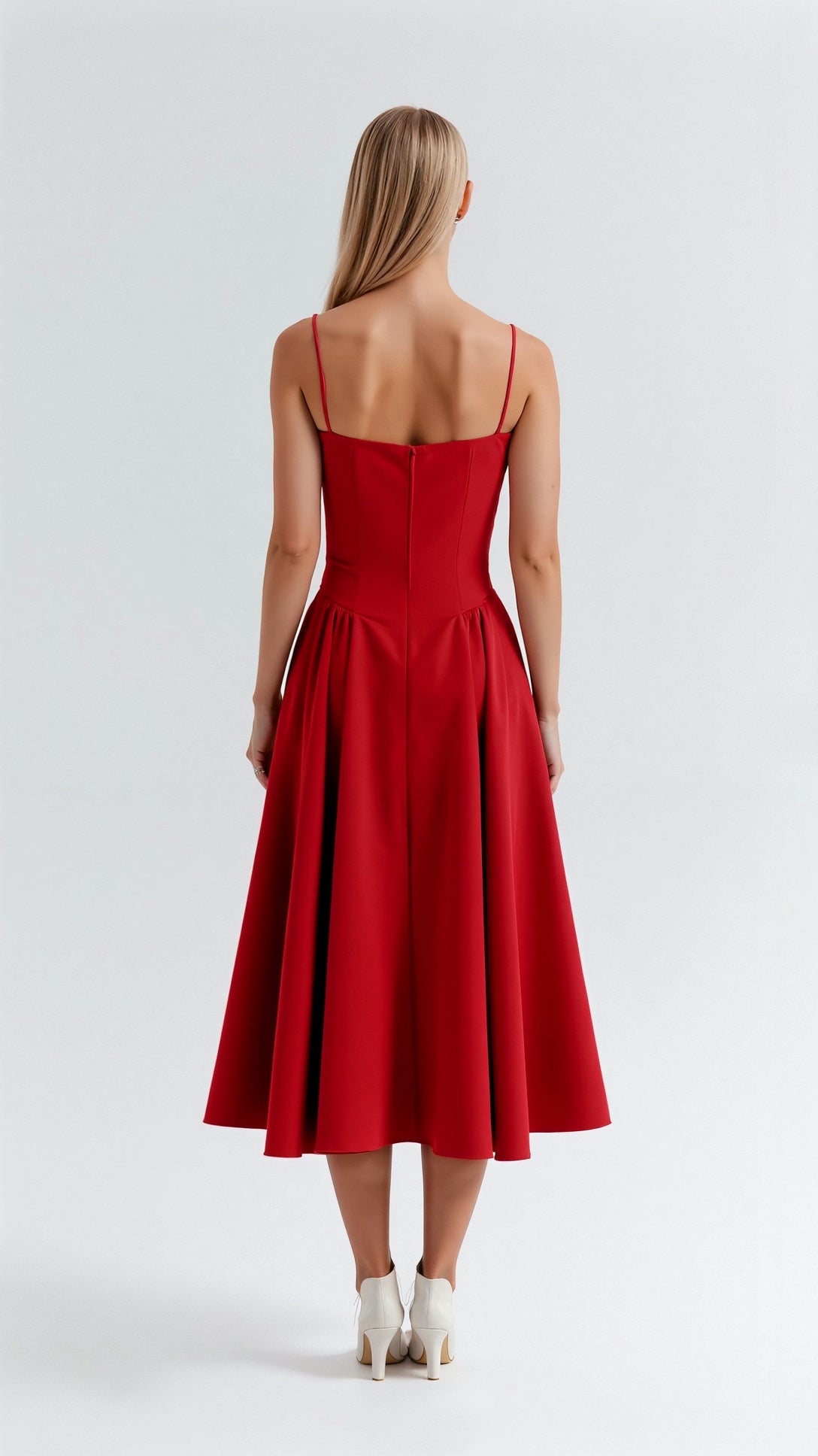 Madison | Women's Elegant A-Line Corset Midi Dress