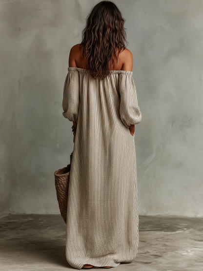 Sofia | Women's Off-Shoulder Maxi Holiday Dress