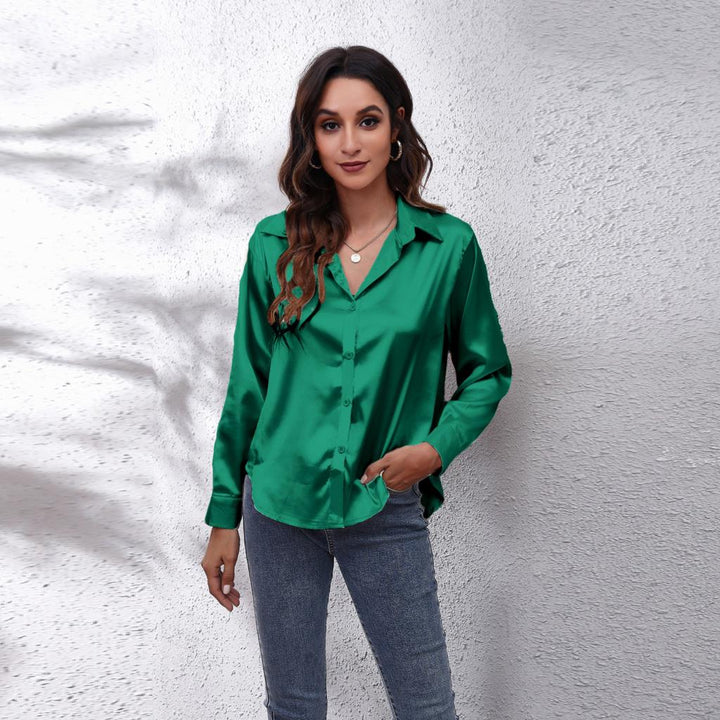 Vanessa | Women's Satin Summer Blouse