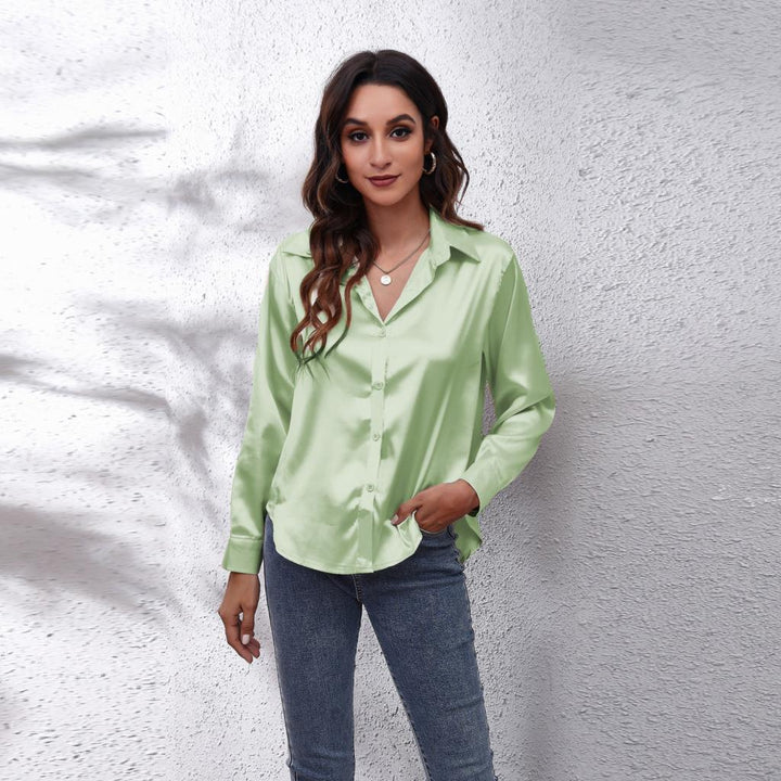 Vanessa | Women's Satin Summer Blouse