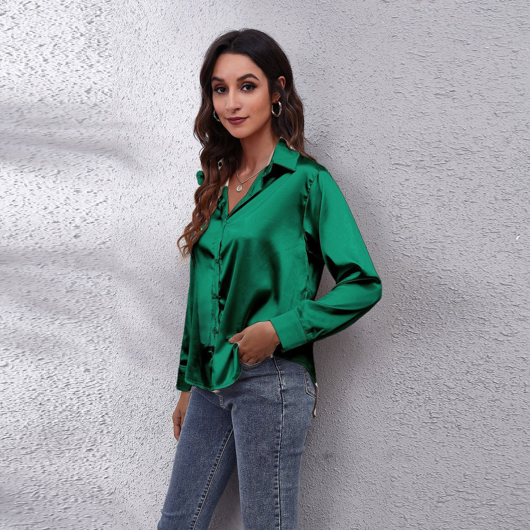 Vanessa | Women's Satin Summer Blouse