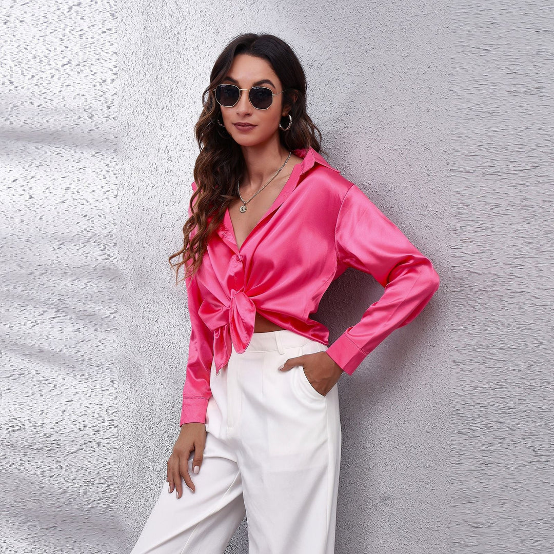 Vanessa | Women's Satin Summer Blouse