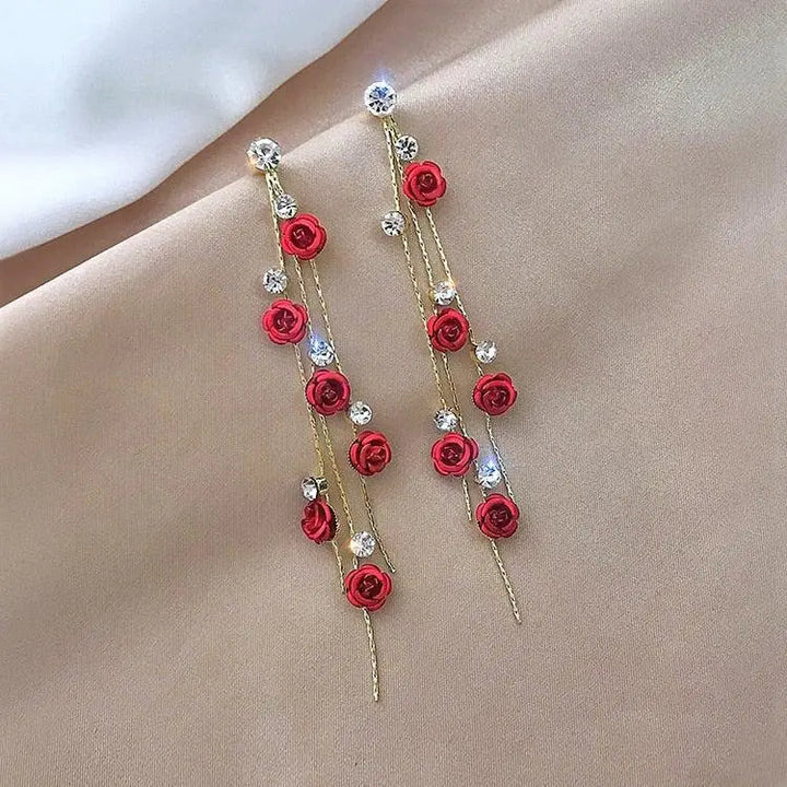 ROSE CASCADE DROP EARRINGS