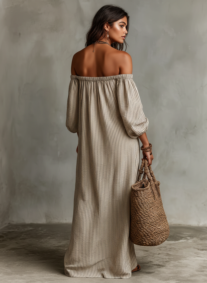 Sofia | Women's Off-Shoulder Maxi Holiday Dress