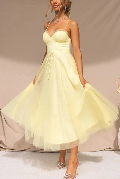 Zoe | Women's Elegant Spaghetti Strap Midi Dress