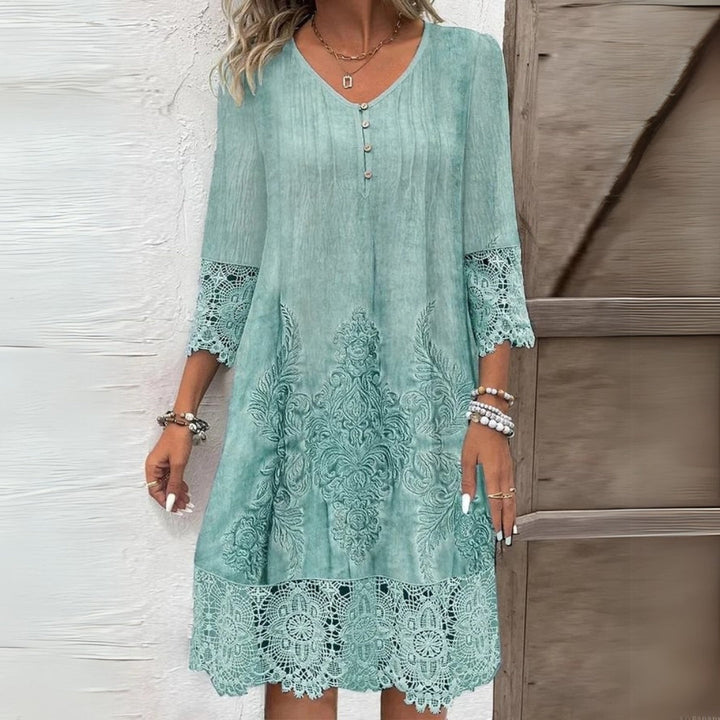 Briar | Women's Classic Long Sleeve Boho Midi Dress