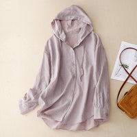 Everly | Women's Breezy Hooded Long-Sleeve Blouse