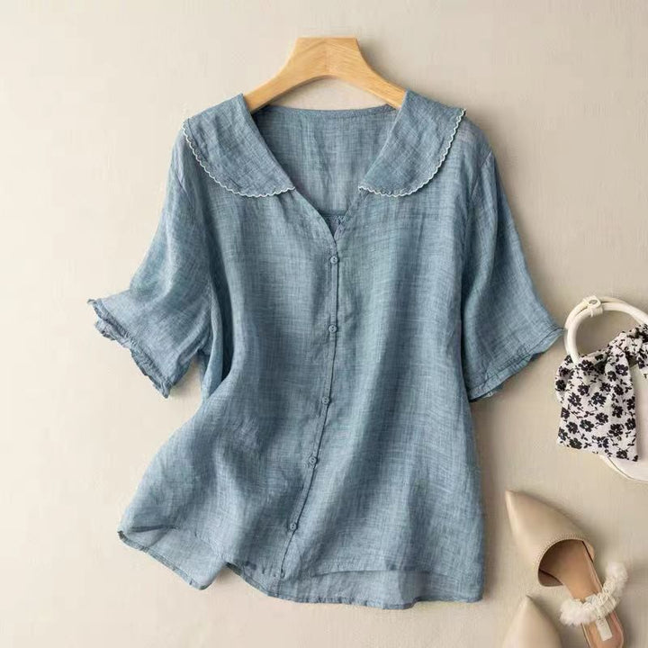 Kristi | Women's Vintage Button-Front Casual Blouse
