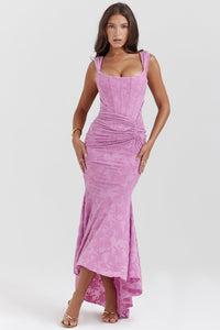 Sarah | Women's Asymmetrical Wedding Guest Maxi Dress