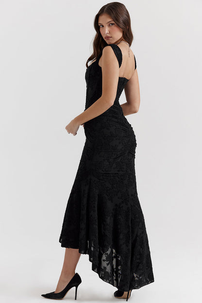 Sarah | Women's Asymmetrical Wedding Guest Maxi Dress