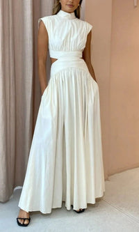 Brooklyn | Women's High Neck Sleeveless Maxi Dress