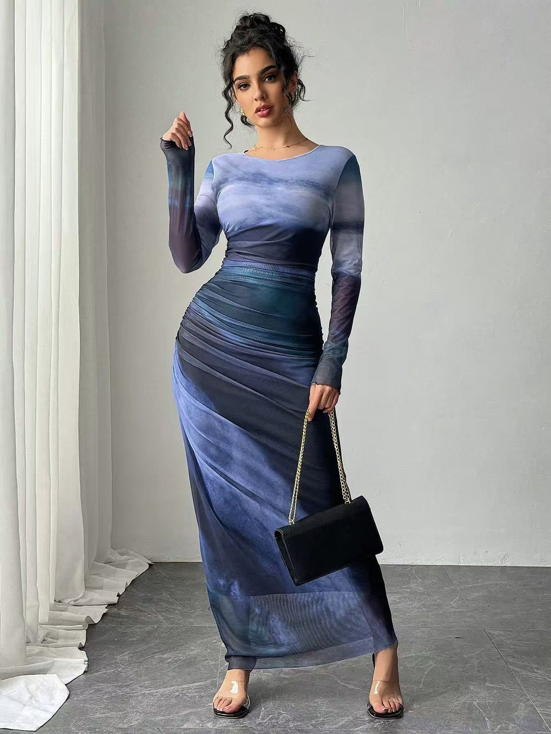 Tornila | Women's Bodycon Evening Dress with Sleeves