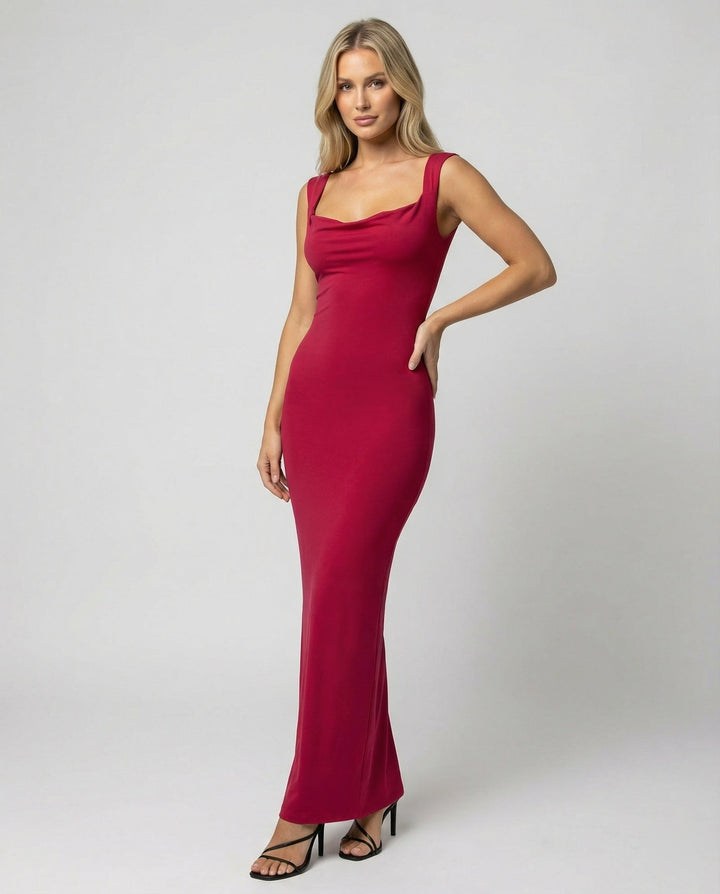 Vivienne | Women's Bodycon Square Neck Evening Dress