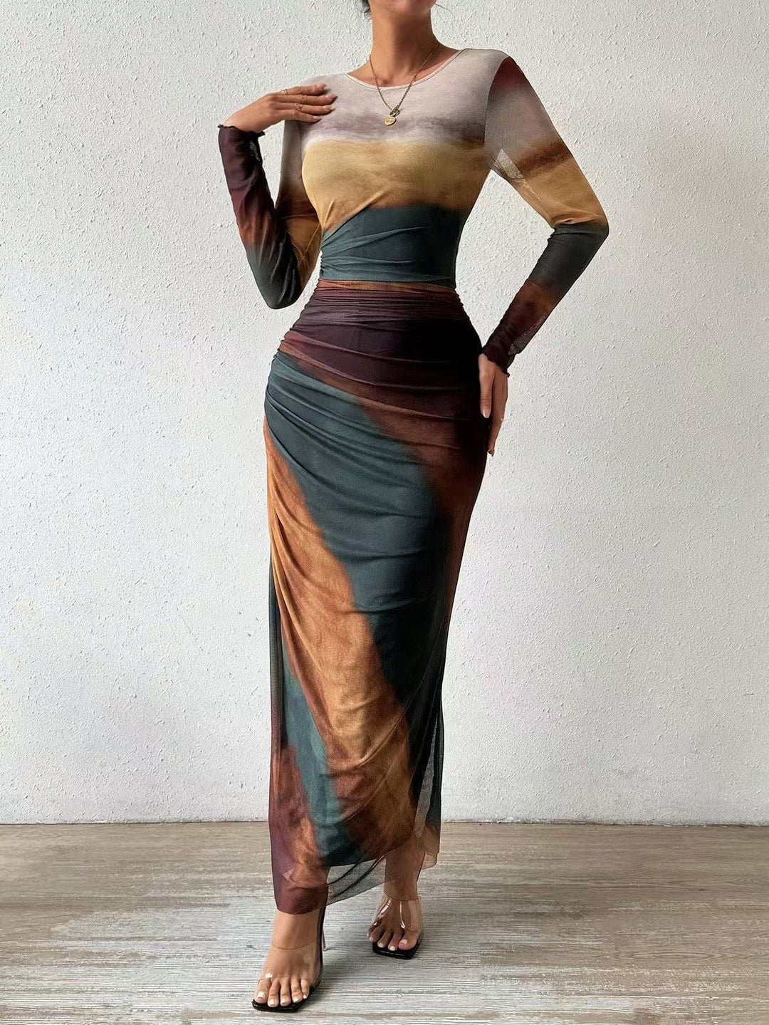 Tornila | Women's Bodycon Evening Dress with Sleeves
