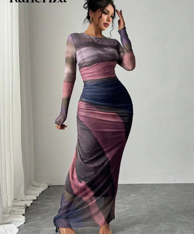 Tornila | Women's Bodycon Evening Dress with Sleeves