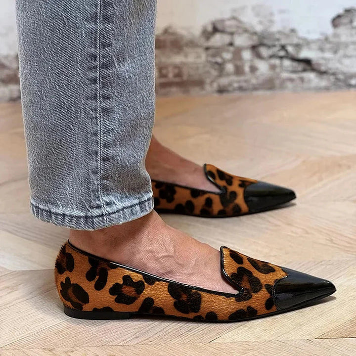 Taylor | Women's Orthopedic Leopard Print Ballet Flats