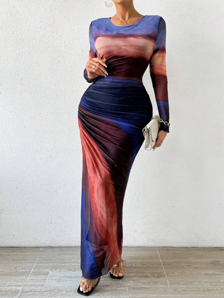 Tornila | Women's Bodycon Evening Dress with Sleeves
