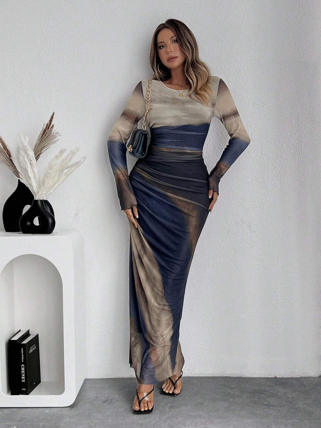 Tornila | Women's Bodycon Evening Dress with Sleeves
