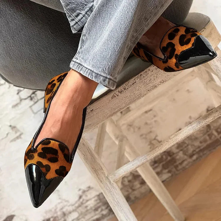 Taylor | Women's Orthopedic Leopard Print Ballet Flats