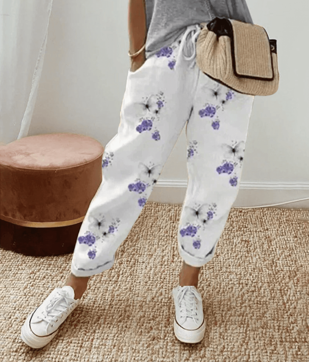 Virelisse | Casual Cropped Linen Pants