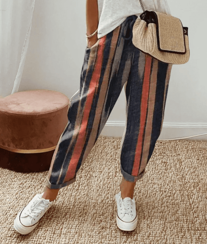 Virelisse | Casual Cropped Linen Pants