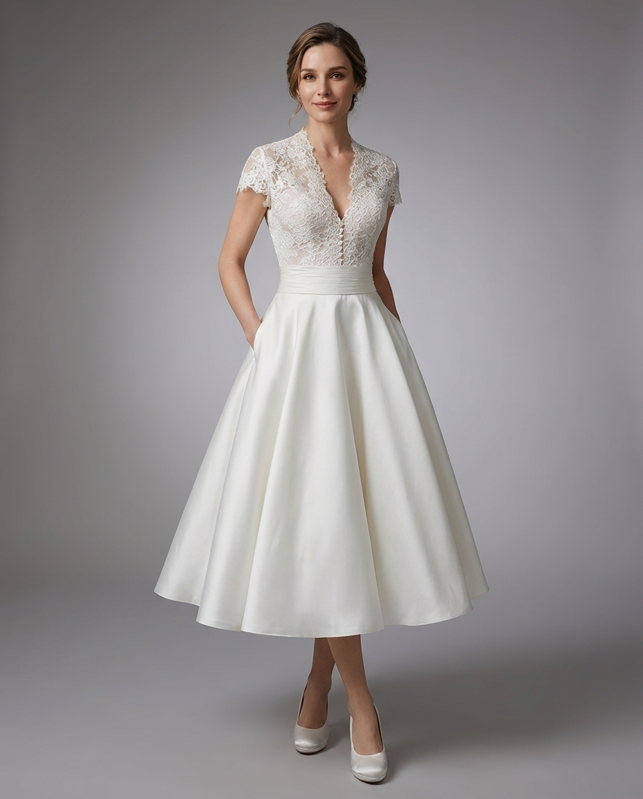 Melissa | Women’s Floral Midi Wedding Guest Dress
