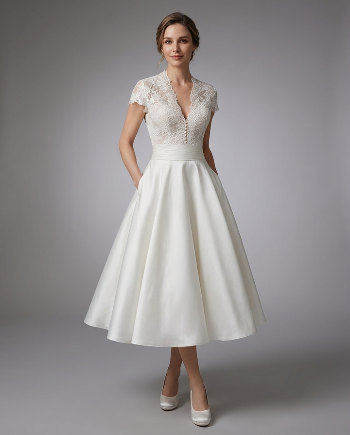 Melissa | Women’s Floral Midi Wedding Guest Dress