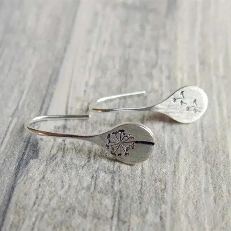 Sterling Silver Dandelion Earrings
