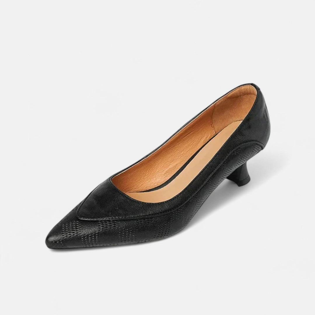 Adelina | Women's Vintage Low Kitten Heels