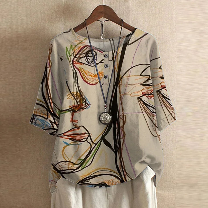 Anya | Women's Retro Button-Front Casual Blouse