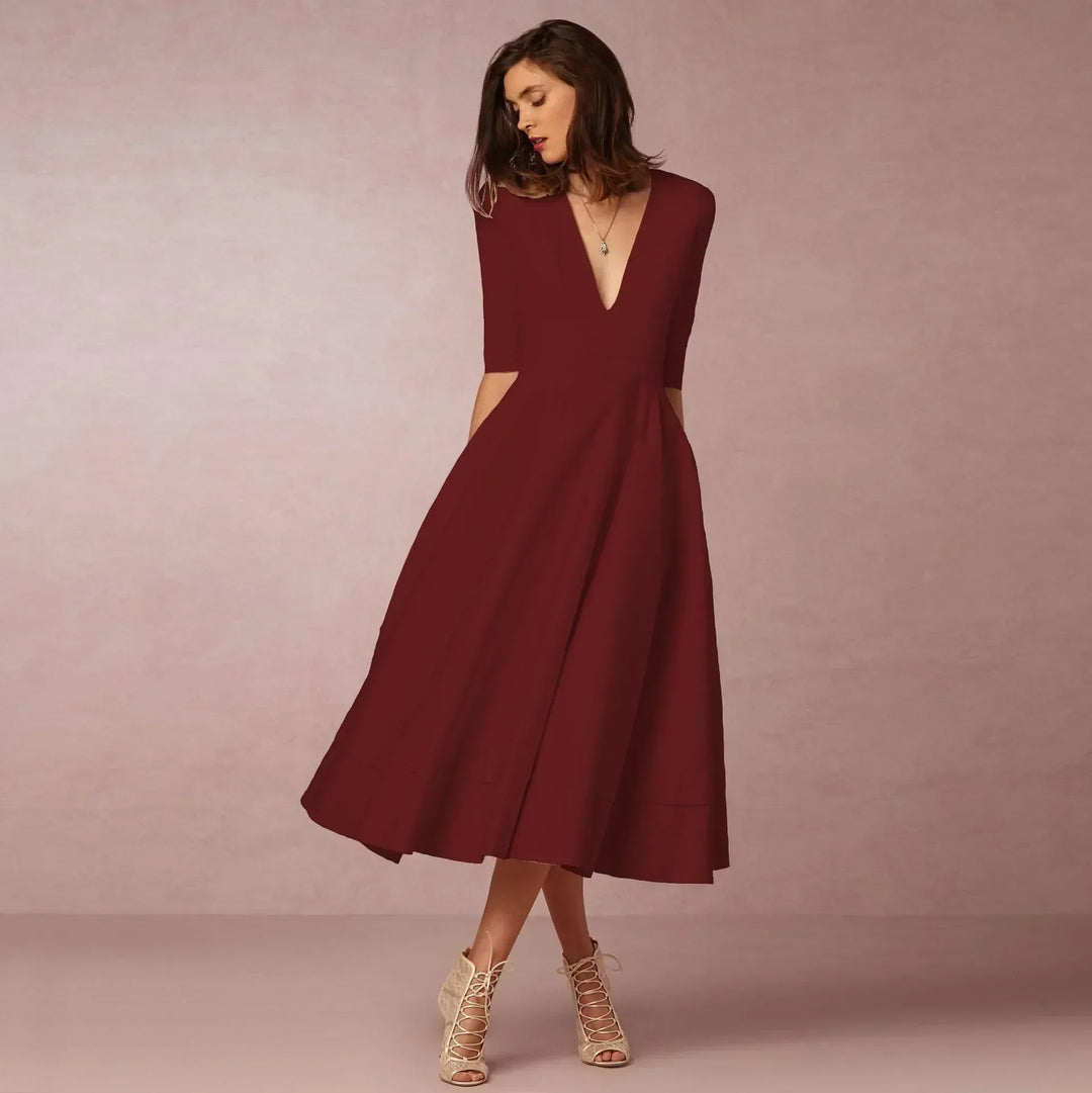 Naina | Women's Elegant A-line Evening Dress