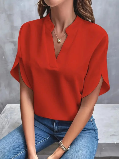 Silke | Women's Elegant Satin Flowing Blouse