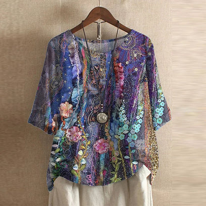 Anya | Women's Retro Button-Front Casual Blouse