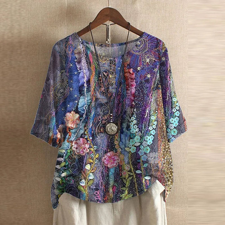 Anya | Women's Retro Button-Front Casual Blouse