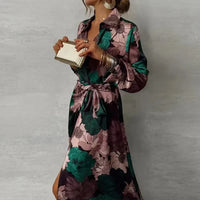 Chloe | Women's Floral Maxi Shirt Dress