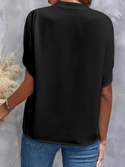 Silke | Women's Elegant Satin Flowing Blouse
