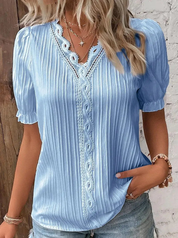 Tinne | Women's Short Sleeve Lace Blouse