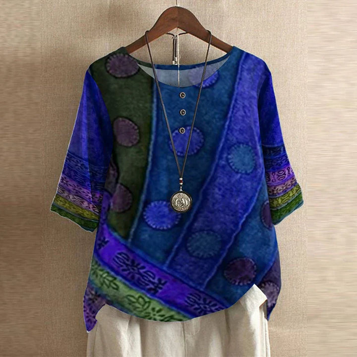 Anya | Women's Retro Button-Front Casual Blouse