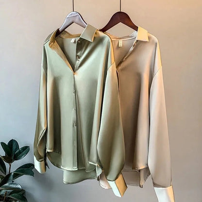 Cassandra | Women's Elegant Satin Blouse