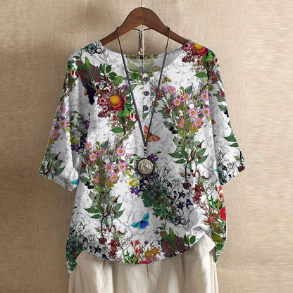 Anya | Women's Retro Button-Front Casual Blouse
